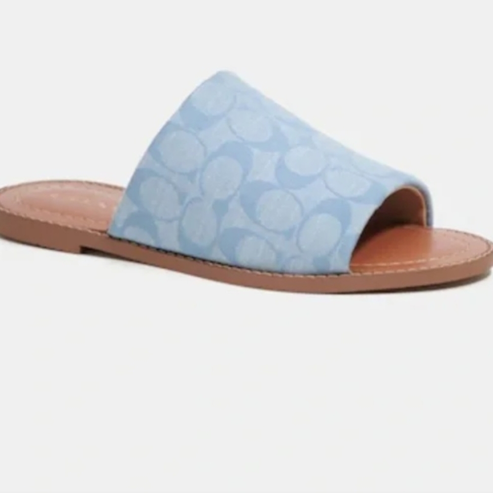 NWOT Coach Women Hazel Sandal in Signature Chambray Size 8 - Picture 4 of 6